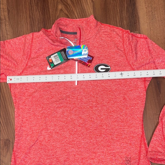 NWT XL Nike Heather Red Georgia Bulldogs Quarter-Zip Pullover LL33 - Picture 8 of 8